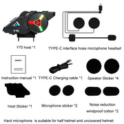 KUQIBAO Motorcycle Helmet Built-in Water-resistant Bluetooth Earphone(Hard Microphone)