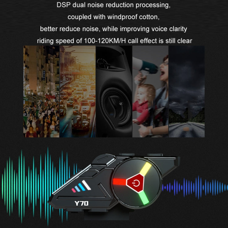 KUQIBAO Motorcycle Helmet Built-in Water-resistant Bluetooth Earphone(Hard Microphone)