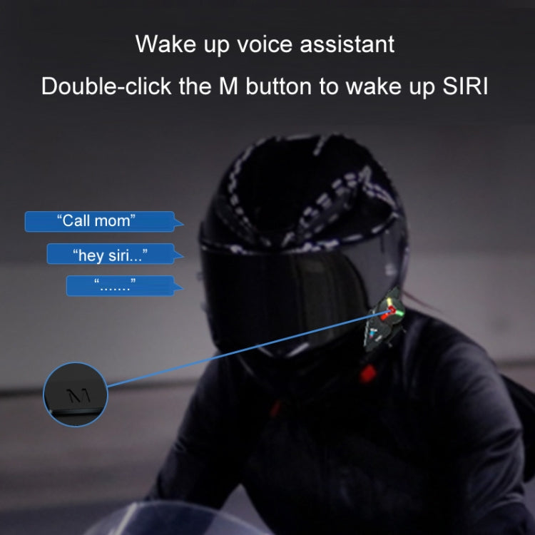 KUQIBAO Motorcycle Helmet Built-in Water-resistant Bluetooth Earphone(Hard Microphone)