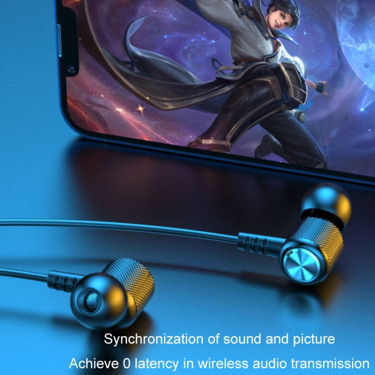 Wireless Hanging Neck Long Battery Life Sports Binaural Bluetooth Headset(Black OPP Bag)