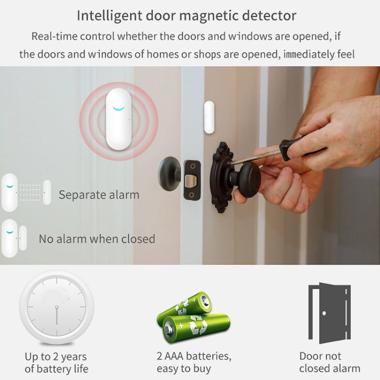 CS118   WIFI+GSM Tuya Smart Voice Alarm System Supports Amazon Alexa/ Google Assistant, Spec: Package 4