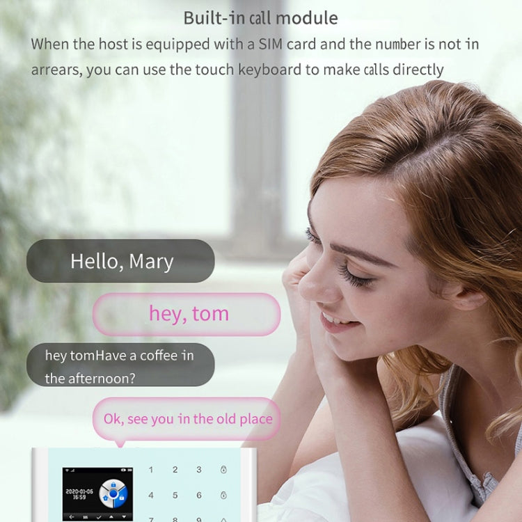 CS118   WIFI+GSM Tuya Smart Voice Alarm System Supports Amazon Alexa/ Google Assistant, Spec: Package 1