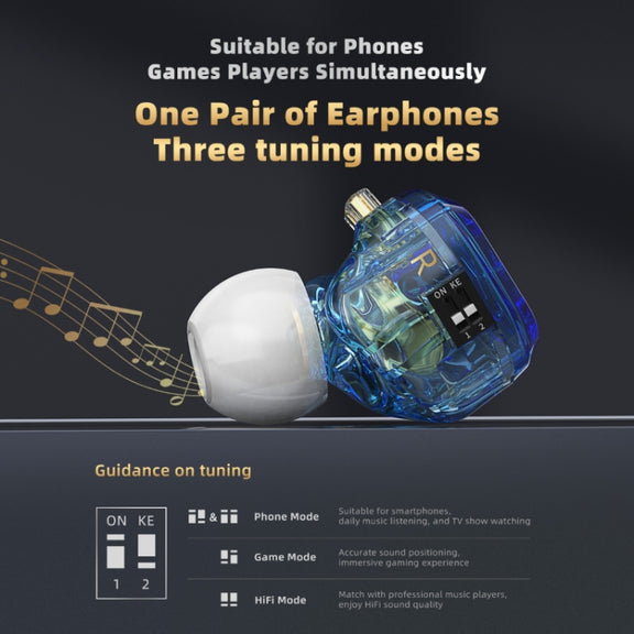 CVJ In-Ear Wired Gaming Earphone, Color: With Mic Black