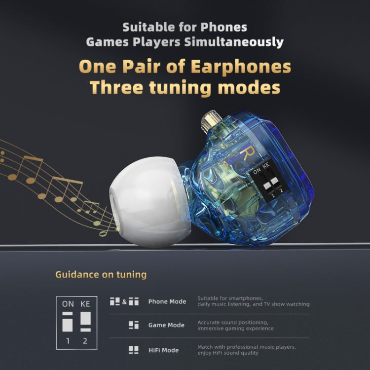 CVJ In-Ear Wired Gaming Earphone, Color: With Mic Black