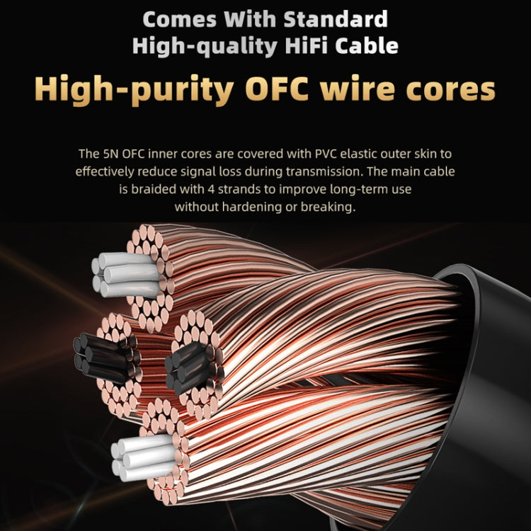 CVJ In-Ear Wired Gaming Earphone, Color: With Mic Black
