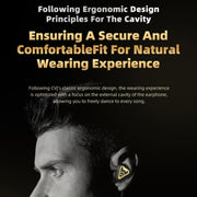 CVJ In-Ear Wired Gaming Earphone, Color: With Mic Black