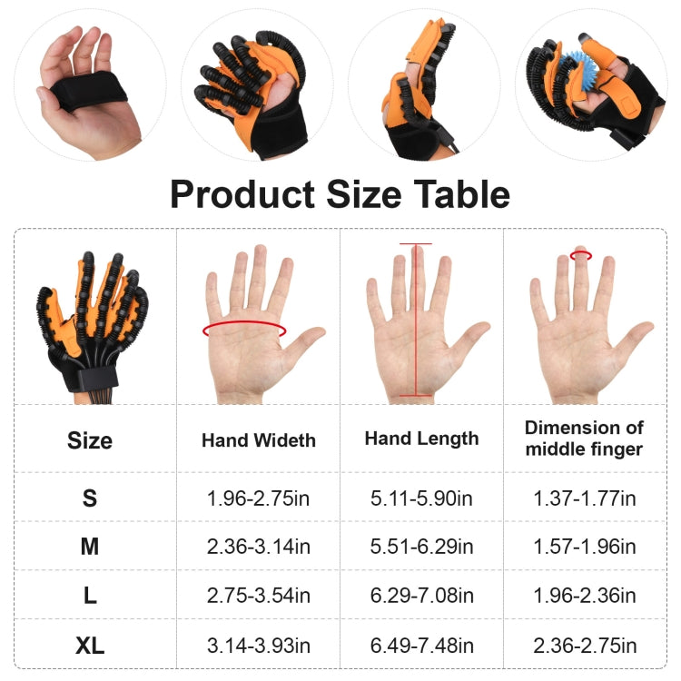 Intelligent Rehabilitation Robot Glove Trainer With US Plug Adapter, Size: S(Host+Right Hand)
