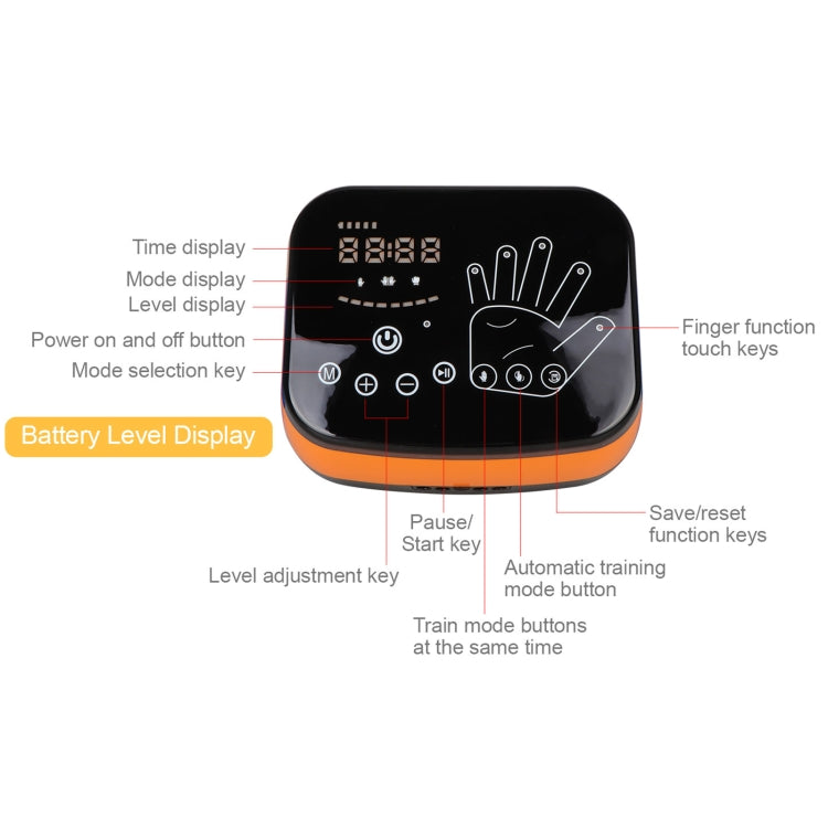 Intelligent Rehabilitation Robot Glove Trainer With US Plug Adapter, Size: S(Host+Right Hand)