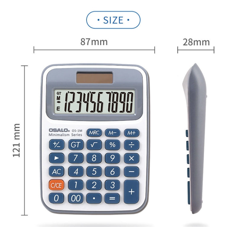 OSALO 10-digit LCD Screen Solar Dual Power Supply Desktop Calculator Mini Student Calculator
