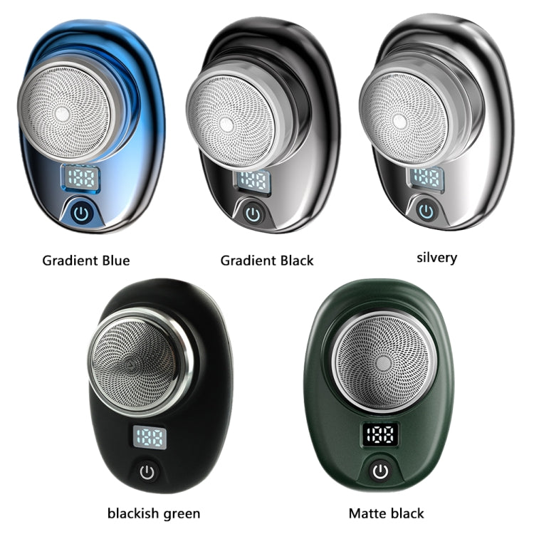 Portable Digital Razor Mini Washable Electric Shaver(Gradient Black)