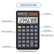 OSALO OS-403TV 10-digit LCD Screen Solar Dual Power Supply Mini Student Desktop Calculator