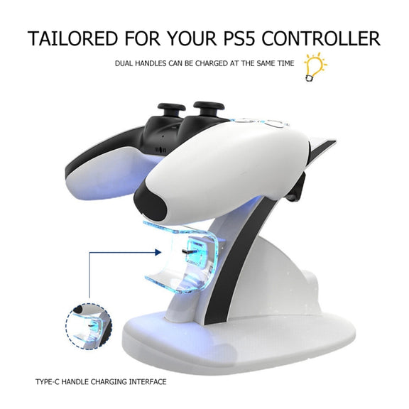 iplay HBP-253 For PS5 Game Wireless Handle Double Charging Base Placement Bracket(Black)