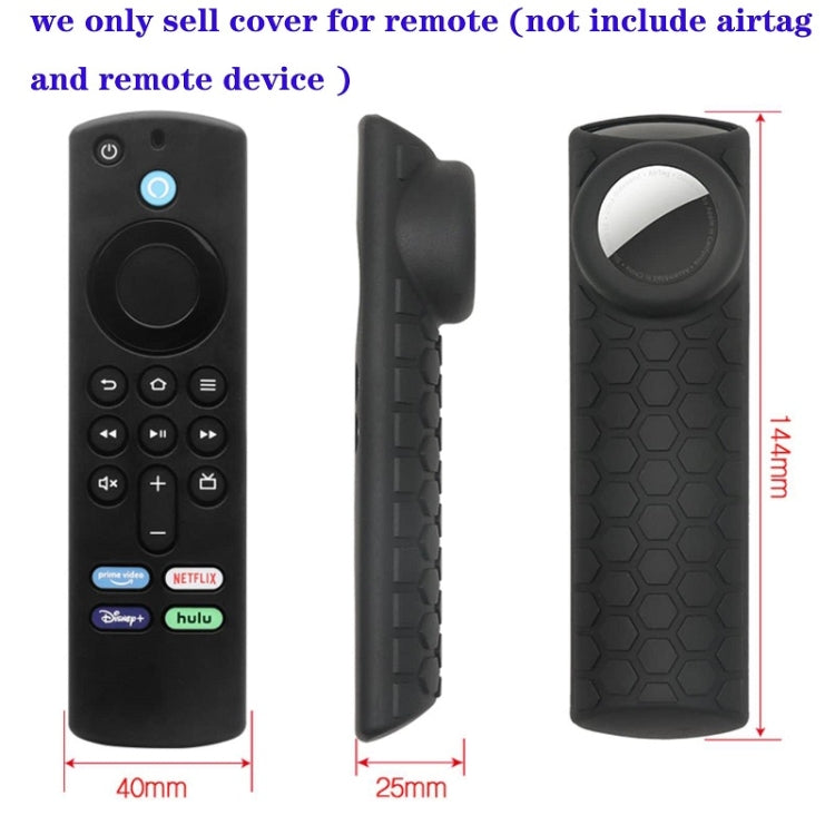 2pcs Remote Control Case For Amazon Fire TV Stick 2021 ALEXA 3rd Gen With Airtag Holder(Luminous Green)