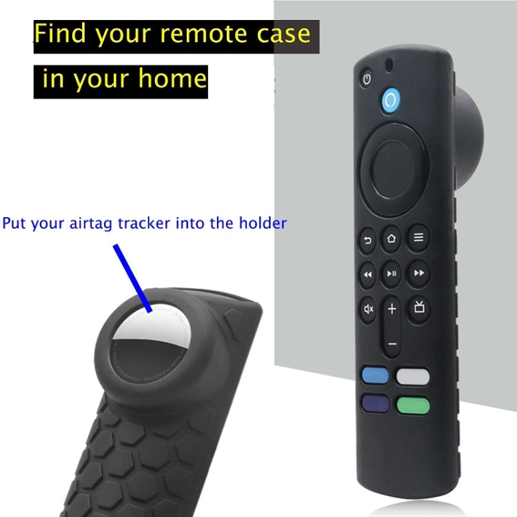 2pcs Remote Control Case For Amazon Fire TV Stick 2021 ALEXA 3rd Gen With Airtag Holder(Luminous Green)