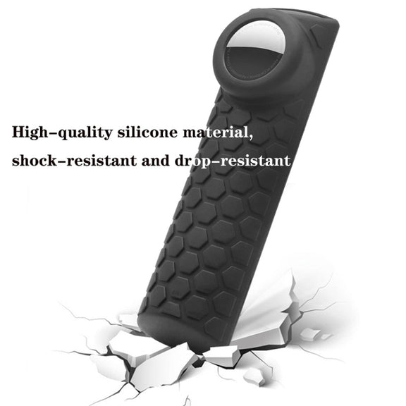 2pcs Remote Control Case For Amazon Fire TV Stick 2021 ALEXA 3rd Gen With Airtag Holder(Luminous Green)
