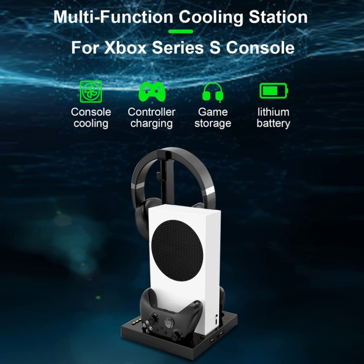 Iplay For Xbox Series S Host Cooling Bracket Handle Charging Base(Black)