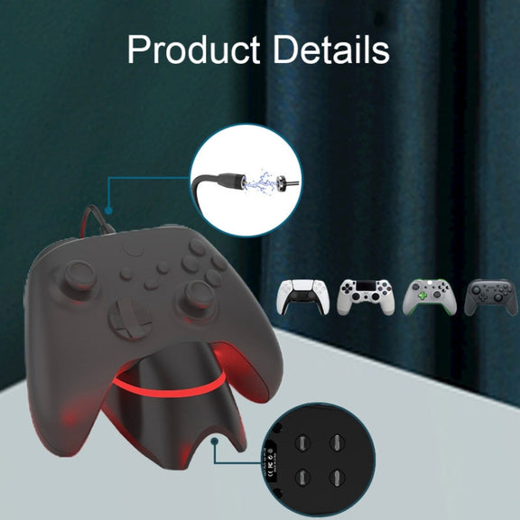 iplay HBX-252 Magnetic Port Gamepad Charger Gaming Accessories for Switch / PS5 / PS4 Slim Pro / X-Box(Black)