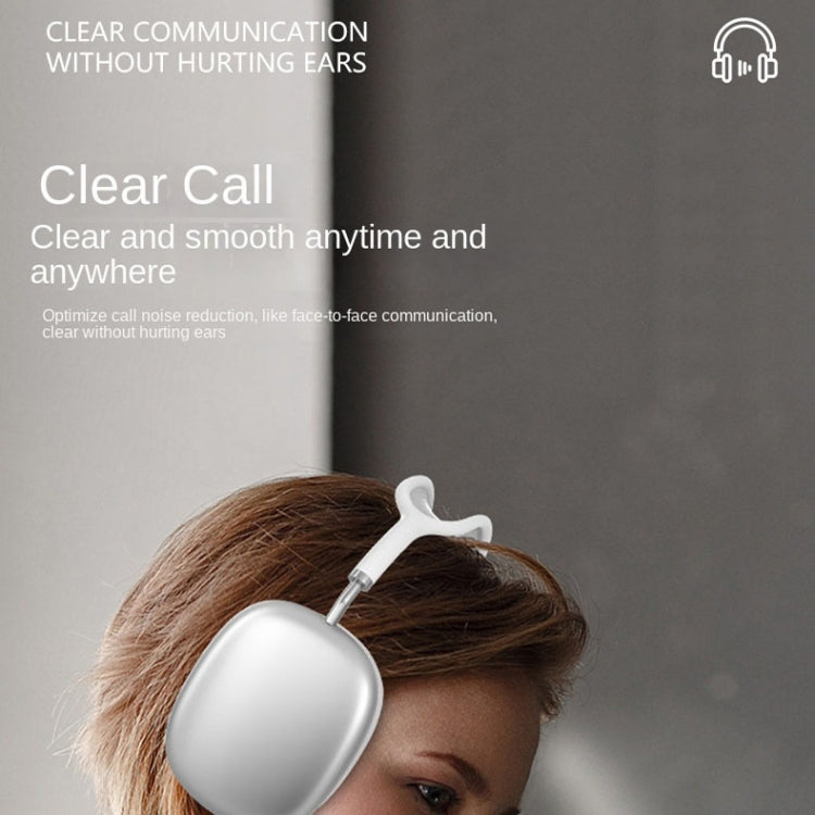Wireless Bluetooth Headphones Noise Reduction Stereo Gaming Headset(Silver)
