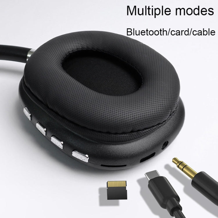 Wireless Bluetooth Headphones Noise Reduction Stereo Gaming Headset(Silver)
