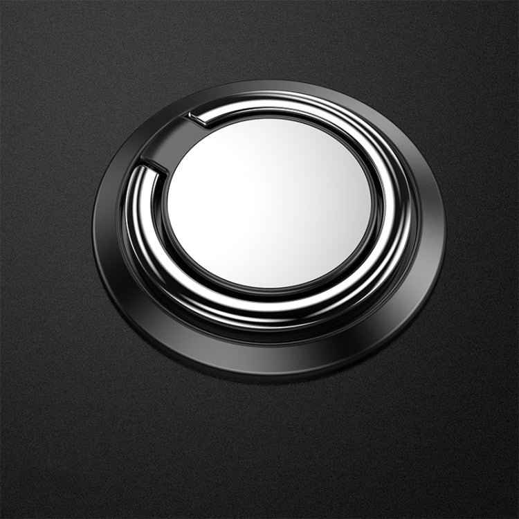 5pcs Car Magnetic Metal Ring Buckle Mobile Phone Holder(Black)