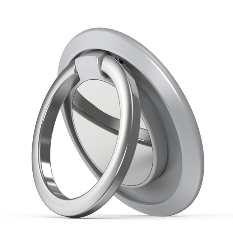 5pcs Car Magnetic Metal Ring Buckle Mobile Phone Holder(Silver)