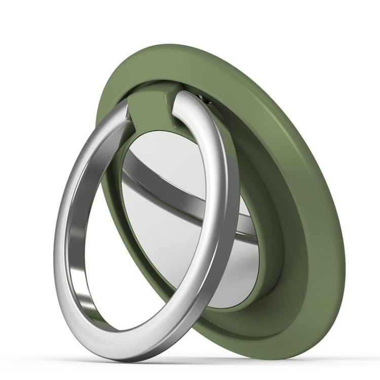 5pcs Car Magnetic Metal Ring Buckle Mobile Phone Holder(Avocado Green)