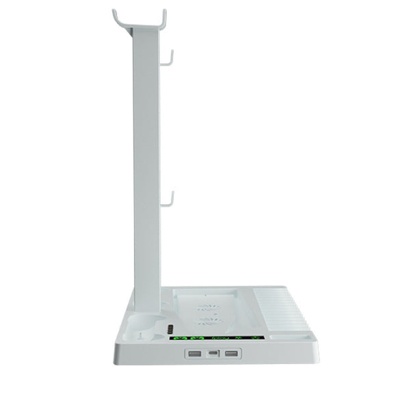 iplay for PS5 Host Cooling Handle Charging Base with Disc Storage Rack(White)