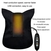 Neck Massager Cervical Spondylosis Correction Pillow, Color: 877 USB Electric Heating Black