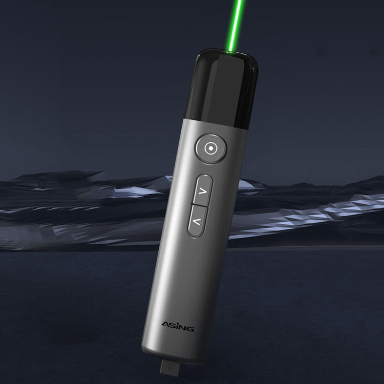 ASiNG LED LCD Screen High Power Bright Green Laser Pointer PPT Speech Instructions Page Presenter(A17)