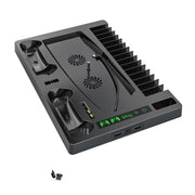 iplay for PS5 Game Console Cooling Fan Base Charging Stand with Disc Holder(Black)