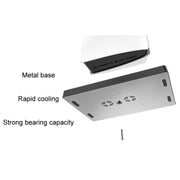 iplay for PS5 Game Console Cooling Fan Base Charging Stand with Disc Holder(Black)