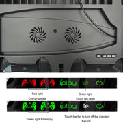 iplay for PS5 Game Console Cooling Fan Base Charging Stand with Disc Holder(Black)