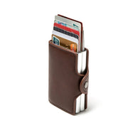Automatic Pop-up Card Holder Metal Card Box RFID Credit Card Bank Card Box Wallet(Red)