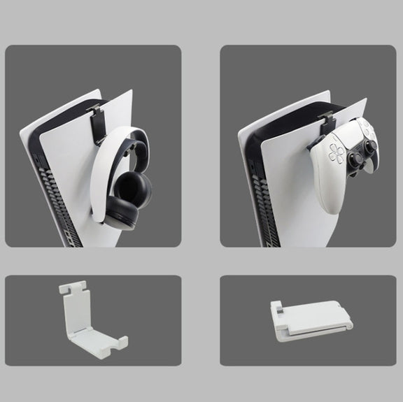 iplay HBP-266 For Sony PS5 Game Console Headphone Storage Side Rack Gamepad Hanger(Black)