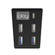 iplay HBP-308 For Sony PS5 5 in 1 Game Console USB3.0 HUB Connection Transmission Extender(Black) - Adapter & Cables by iplay | Online Shopping South Africa | PMC TechLife | Buy Now Pay Later Mobicred