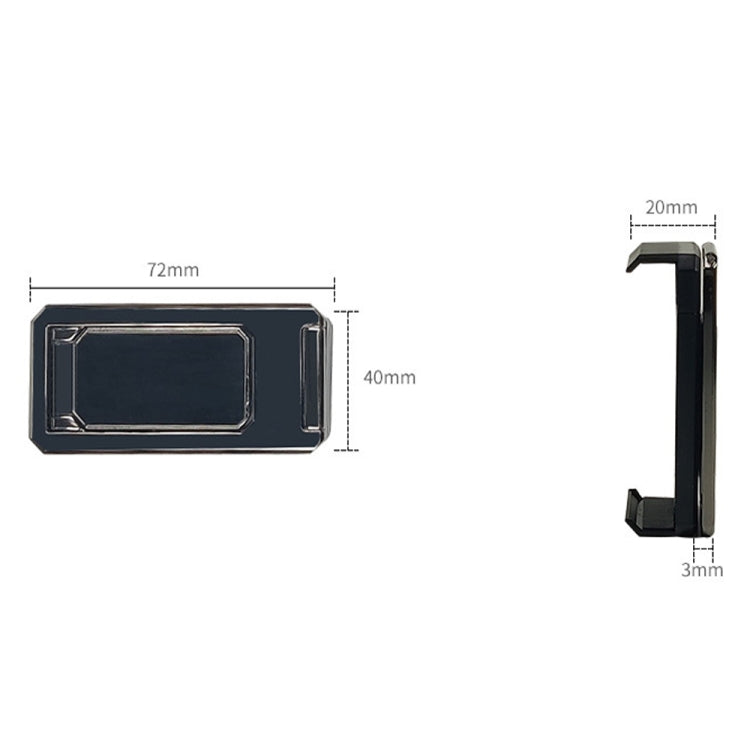 Back Clip Double Ring Magnetic Metal Folding Phone Bracket Desktop Lazy Ring Phone Holder(Black)