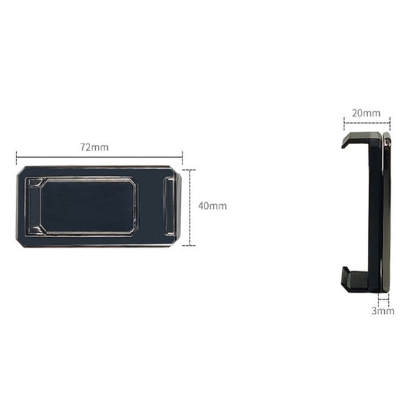 Back Clip Double Ring Magnetic Metal Folding Phone Bracket Desktop Lazy Ring Phone Holder(Black)