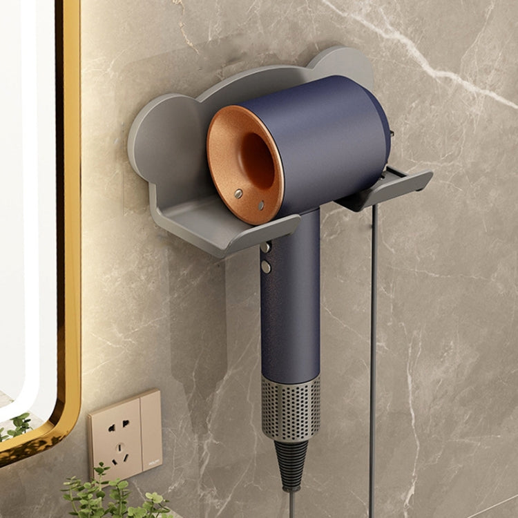 For Dyson Hair Dryer Wall-Mounted Holder Bathroom Shelf Storage Rack, Style: 3pcs Simple  Gray