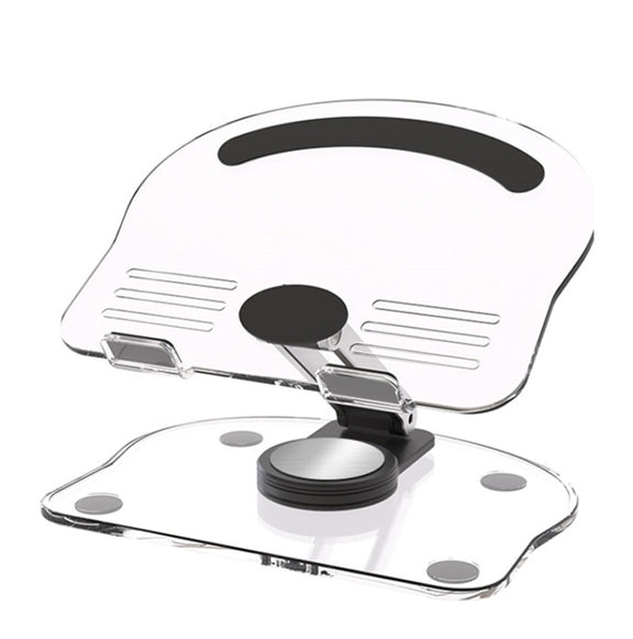 KF-Z11 Acrylic Tablet PC Mobile Phone Bracket Desktop Rotating Foldable Lazy Non-slip Phone Support Frame(Black)
