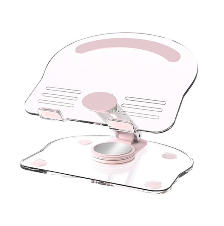 KF-Z11 Acrylic Tablet PC Mobile Phone Bracket Desktop Rotating Foldable Lazy Non-slip Phone Support Frame(Pink)