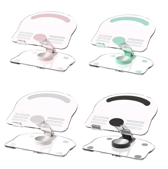 KF-Z11 Acrylic Tablet PC Mobile Phone Bracket Desktop Rotating Foldable Lazy Non-slip Phone Support Frame(Pink)