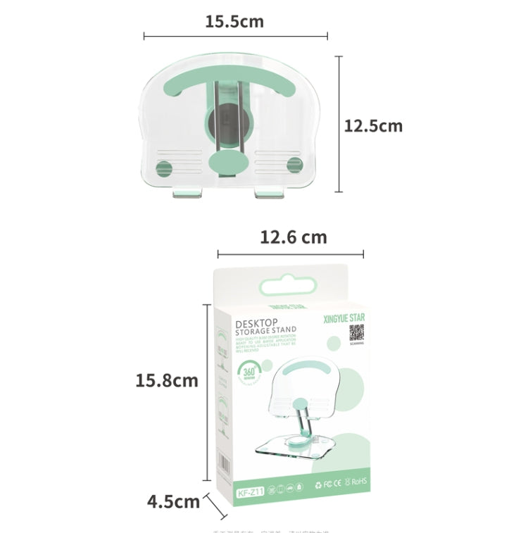 KF-Z11 Acrylic Tablet PC Mobile Phone Bracket Desktop Rotating Foldable Lazy Non-slip Phone Support Frame(Pink)