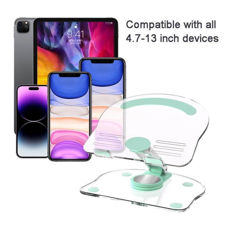 KF-Z11 Acrylic Tablet PC Mobile Phone Bracket Desktop Rotating Foldable Lazy Non-slip Phone Support Frame(Pink)