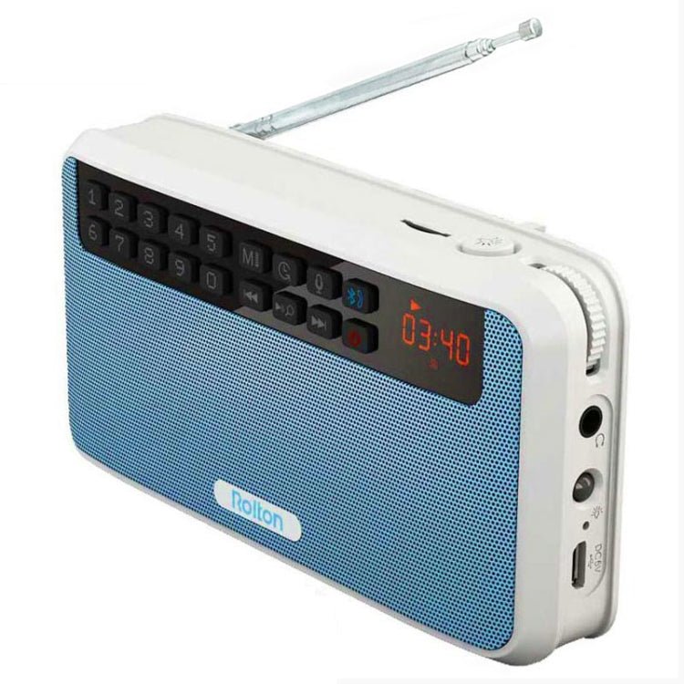 Rolton E500 Bluetooth Speaker 2.1-Channel Built-In Microphone Supports FM Radio(Blue)