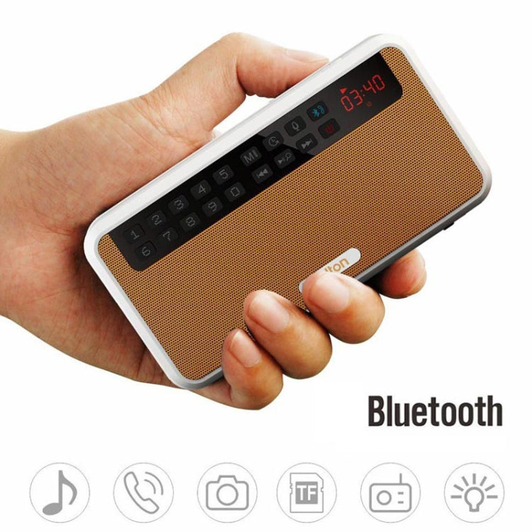 Rolton E500 Bluetooth Speaker 2.1-Channel Built-In Microphone Supports FM Radio(Orange)