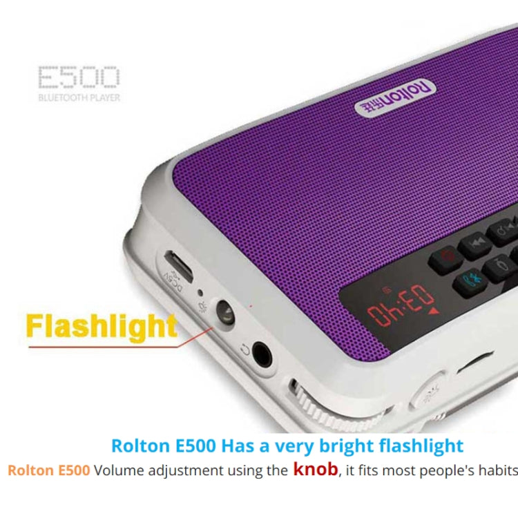 Rolton E500 Bluetooth Speaker 2.1-Channel Built-In Microphone Supports FM Radio(Orange)