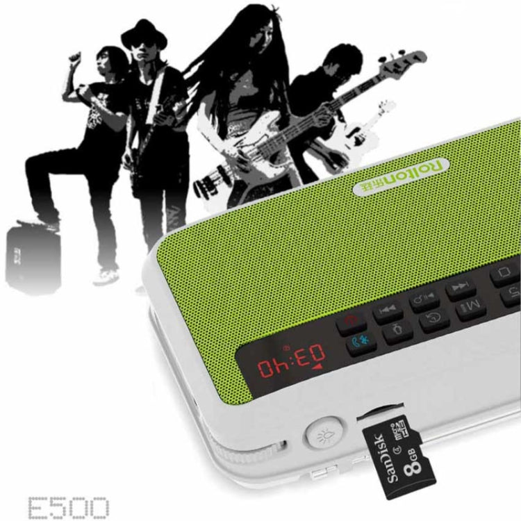 Rolton E500 Bluetooth Speaker 2.1-Channel Built-In Microphone Supports FM Radio(Orange)