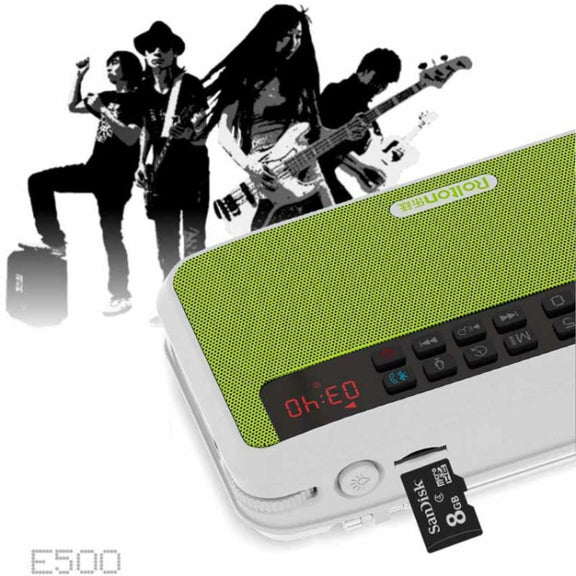 Rolton E500 Bluetooth Speaker 2.1-Channel Built-In Microphone Supports FM Radio(Green)