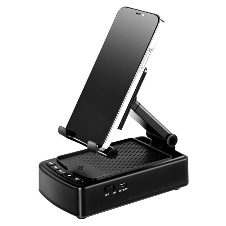 3 in 1 Multi-functional Desktop Mobile Phone Telescopic Bracket Bluetooth Audio(Black)