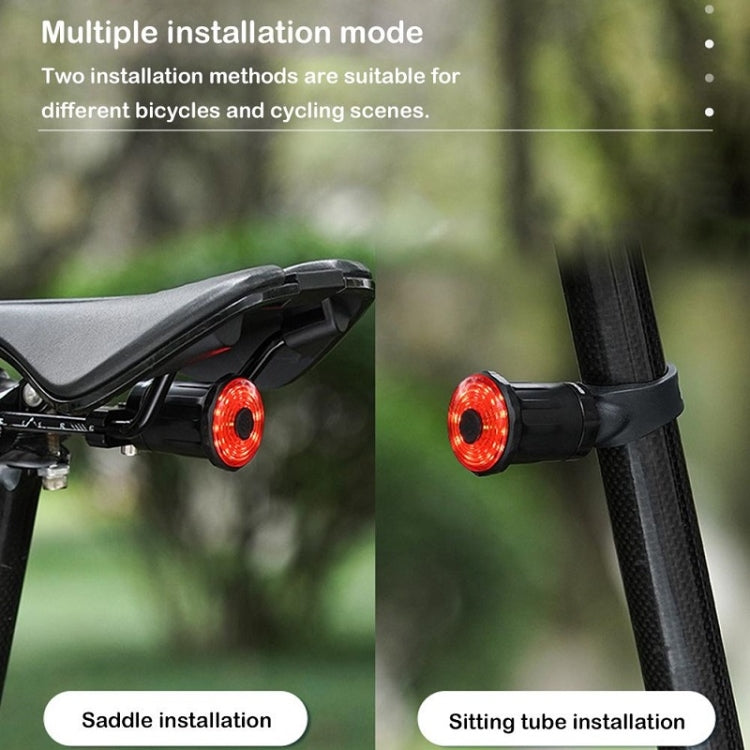 WEST BIKING Bicycle USB Charging Smart Brake Sensor Warning Tail Light(Sit Tube)